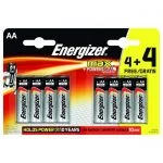 Energizer Max AA LR6 Piles Alcaline Batteries 8 Pack 4+4 gratuite