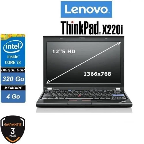 Lenovo Thinkpad X220i i3 2310M 4Go HDD 320Go