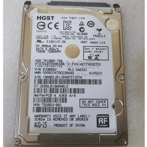 Disque dur HGST Travelstar 7K1000 HTS721075A9E630