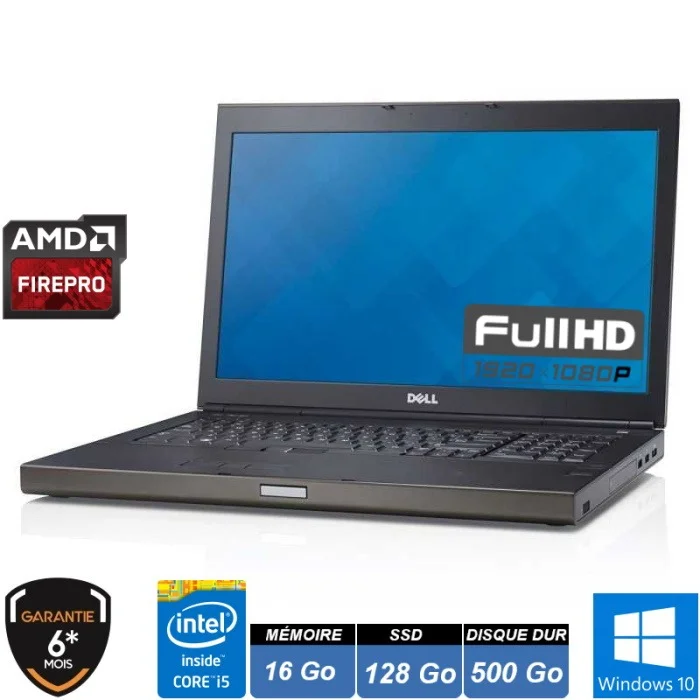 Dell M6800-i5-16Go-ssd128go-hdd500go-AMD-Win10 DELL PRECISION M6800 mabox