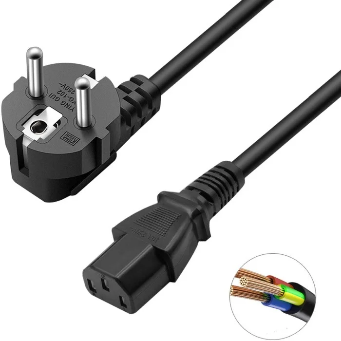 Cable C13 Cordon d'alimentation Schuko CEE7 vers C13