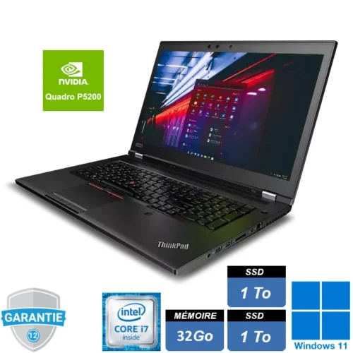 Thinkpad P72 i7H 32Go Double SSD1To