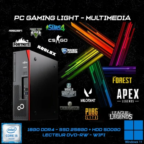 Esprimo D738 SFF i5 16Go 256Go+500Go GT1030