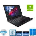 Lenovo ThinkPad P51, équipé d’un processeur Intel Core i7-7820HQ, 16 Go de RAM, SSD de 512 Go, et carte graphique NVIDIA Quadro M2200M.