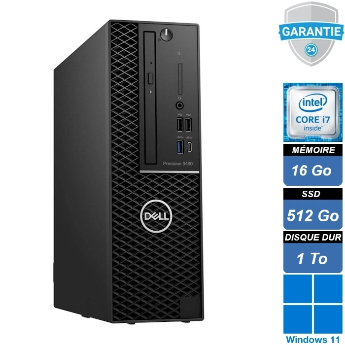 Découvrez le Dell Precision 3430, une station de travail compacte et performante ! Avec son processeur Intel Core i7-8700, ses 16 Go de RAM son SSD 512 Go et son disque dur 1To, il garantit rapidité et fluidité pour toutes vos tâches. Fonctionnant sous Windows 11 Pro, il offre une sécurité renforcée et une expérience optimisée. Idéal pour les utilisateurs exigeants en puissance et fiabilité
