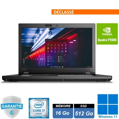 thinkpad lenovo p52 i7 déclassé