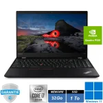 Lenovo ThinkPad P15s Gen 1 avec Intel Core i7, 32 Go de RAM, SSD 1 To et carte graphique NVIDIA Quadro P520