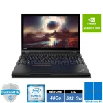 Ordinateur portable Lenovo ThinkPad P53, connu pour son design robuste et ses performances adaptées aux professionnels.