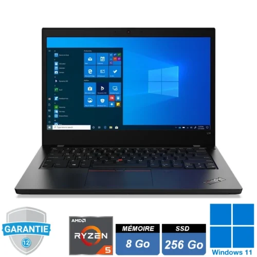 Lenovo ThinkPad L14 Gen 1 Ryzen 5 4500U avec 8Go RAM et SSD 256Go sous Windows 11 Pro