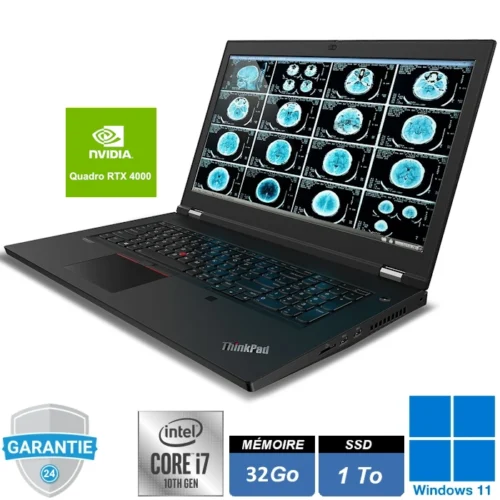 PC portable Lenovo ThinkPad P71 Gen1 i7 avec 32 Go RAM, SSD 1 To et Nvidia Quadro RTX 4000 – station de travail professionnelle