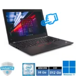 PC portable Lenovo ThinkPad X280 avec écran 12,5 pouces tactile, processeur i7, 16 Go de RAM et SSD NVMe 512 Go sous Windows 11 Pro