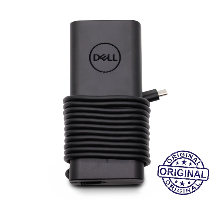 Chargeur Dell USB-C 65W noir pour ordinateur portable – alimentation rapide et sécurisée