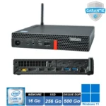 Mini PC Lenovo ThinkCentre M720q Core i5 avec Windows 11 Pro – vue compacte et connectique