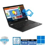 PC portable Lenovo ThinkPad Yoga X390 convertible 2-en-1 avec écran tactile, Intel Core i7, 16Go RAM et SSD 512Go sous Windows 11 Pro