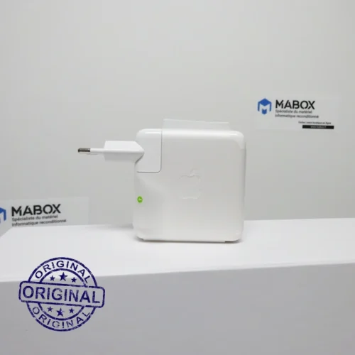 Adaptateur secteur USB-C 61W blanc d'origine Apple MRW22ZM/A pour MacBook Pro et iPad.