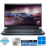 PC portable gaming Dell Inspiron G15 5510 gris, écran 15,6 pouces 120Hz ouvert, clavier rétroéclairé.