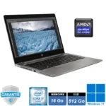 Station de travail mobile HP ZBook 14u G6 gris argenté, écran 14 pouces Full HD ouvert, clavier rétroéclairé AZERTY.
