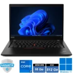 Ultraportable professionnel Lenovo ThinkPad X13 Gen 2 noir avec ecran 13.3 pouces et clavier AZERTY.
